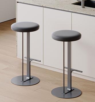 Modern bar stool combination 3d model