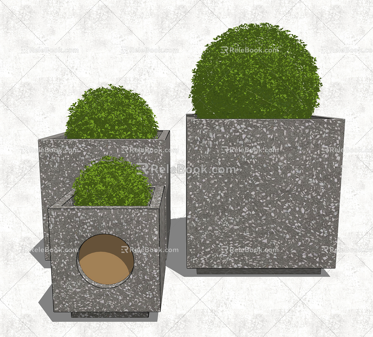 Modern Potted Plant Simple Potted Plant 3d model