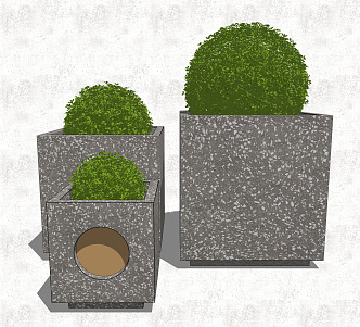 Modern Potted Plant Simple Potted Plant 3d model