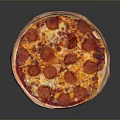 Delicious Pepperoni Pizza With Golden Crust Melted Cheese And Tomato Sauce