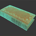 Antique Brown Leather Book With Intricate Gold Embossed Patterns On Cover