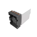 White Electrical Control Device With Transparent Knob Green Indicator And Terminal Blocks