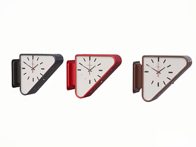 Wall lamp triangle wall clock 3d model