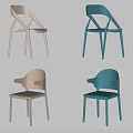 Modern Leisure Chairs in Beige and Blue with Simple Design Stylish Armrest and Comfortable Seating