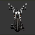 Vintage Black Classic Motorcycle With Dual Seat Chrome Handlebars And Spoked Wheels