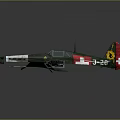 Vintage Green Military Airplane With Red Cross Markings On Wings And Fuselage Design