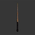 Magical Wizard Weapons Three Different Wands With Carved Handles And Decorative Designs