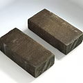 Solid Dark Construction Bricks With Textured Surface For Building Projects 3d model