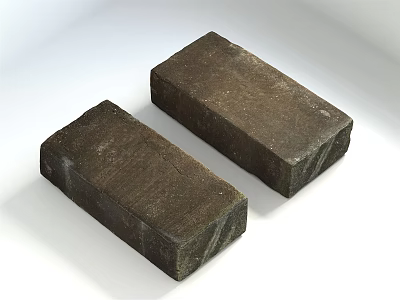 Solid Dark Construction Bricks With Textured Surface For Building Projects 3d model