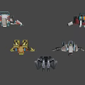 Sci-fi animated space robot 3d model