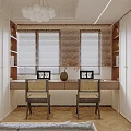 Modern Living And Dining Room Interior With TV Chandelier Coffee Table Dining Table And Flowers