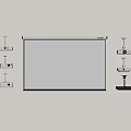 Projection projection curtain 3d model