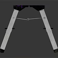 Sturdy Two Step Metal Ladder With Non Slip Platform And Foldable Design For Household Use