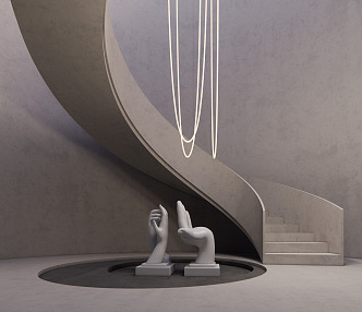 The Sculpture of Rotating Stairs 3d model