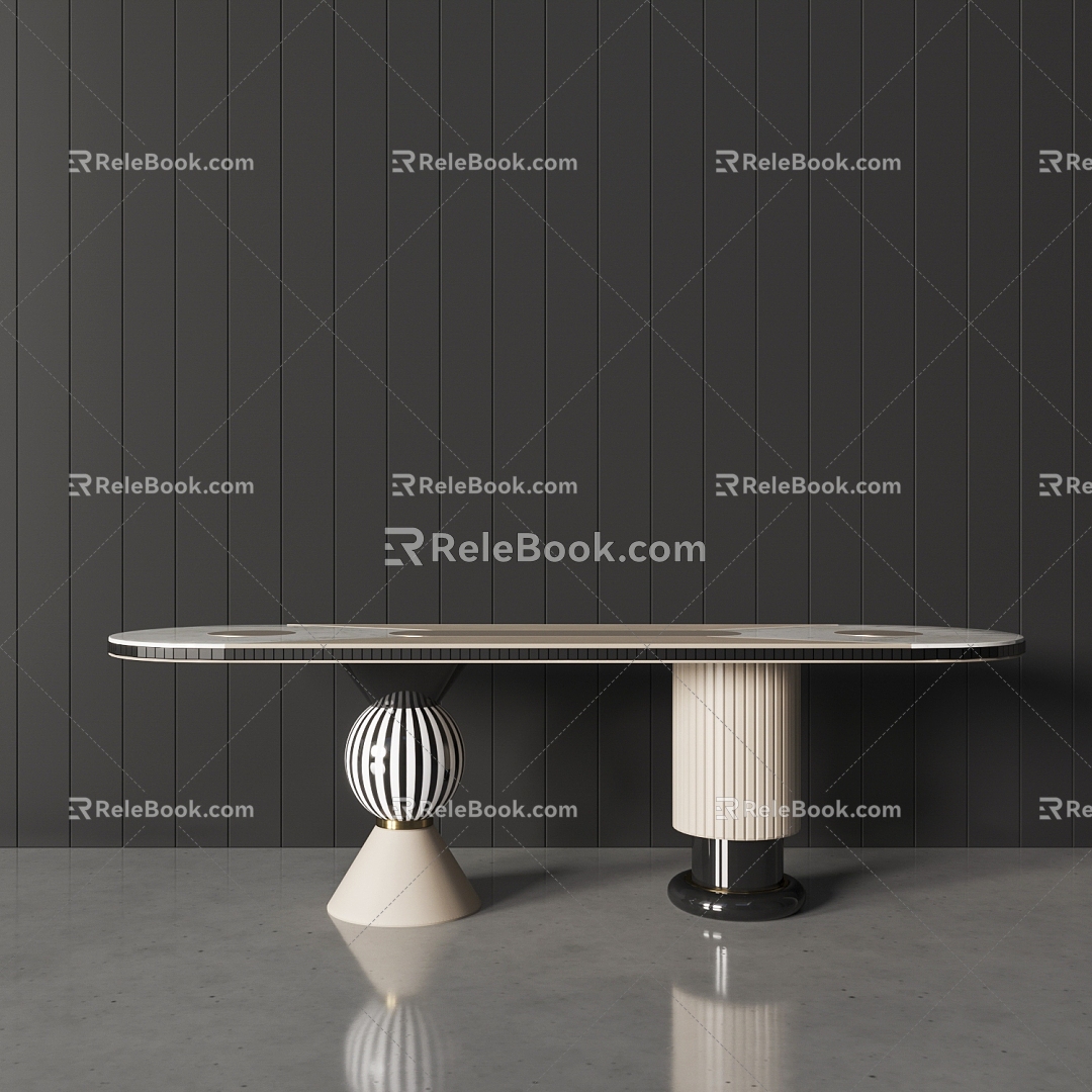 Modern dining table 3d model