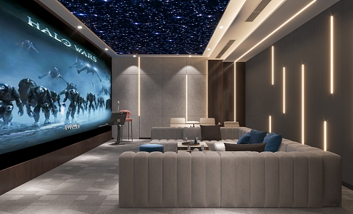 Modern AV Room Recreation Room 3d model