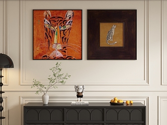 Modern animal decorative painting 3d model