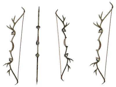 Artistic Metal Decorative Wall Hangings with Branch Shaped Curved Designs for Home Decoration 3d model