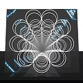 Symmetric Spiral Structure With White Rings Blue Light Center And Discount Tags 15 Percent Off