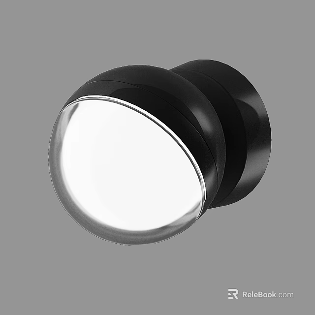 Modern Black Downlight Spotlight With Transparent Cover For Home Ceiling Lighting 3d model 