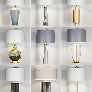 New Chinese Style Table Lamp 3d model