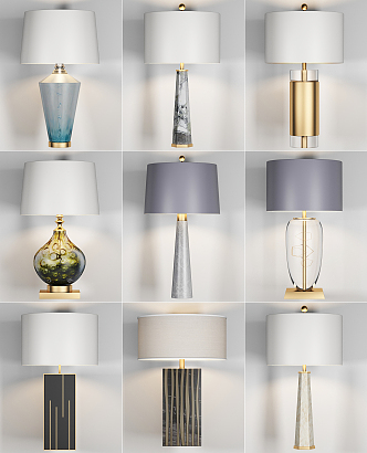 New Chinese Style Table Lamp 3d model