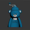Blue Bear Shaped Manual Kitchen Grinder Appliance With Cute Design Handle 3d model