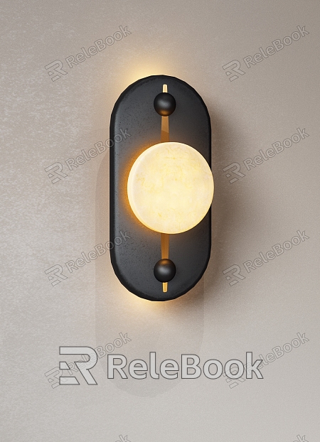 Modern metal wall lamp translucent stone wall lamp model