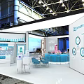 WETHERM Exhibition Booth With Modern Design Blue Theme And Product