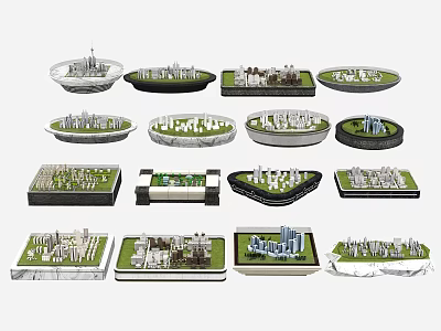 Various Detailed Urban Models As Commercial Display And Planning Equipment 3d model