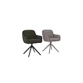 Modern Upholstered Single Chair With Armrests And Tripod Metal Base
