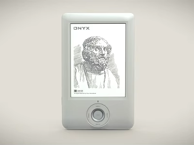 ONYX Digital E Reader With White Design Front Button And Display Sketch 3d model