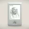 ONYX Digital E Reader With White Design Front Button And Display Sketch