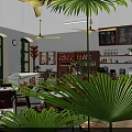 Vintage Nostalgic Local Cafe Shop With Cozy Dining Seats And Well Arranged Product Display Shelves