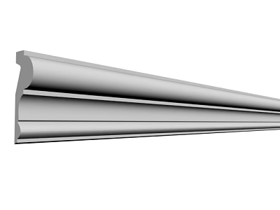 Layered Crown Molding Design Featuring Smooth Curved Lines For Interior Decor 3d model