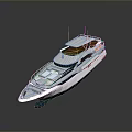 Luxury Modern Yacht Exterior Design With White Hull Shiny Deck And Upper Structure