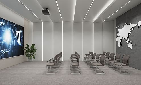 Modern Meeting Room Meeting Table and Chair 3d model