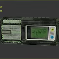 Vintage Style Gray Electronic Household Item With Green Digital Display And Control Buttons For Daily Use