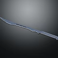 Sharp Metal Weapon With Long Blade Textured Handle And Modern Design 3d model