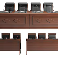 Modern Party and Government Organs and Units Solid Wood Conference Tables and Chairs Combination Negotiation Tables and Chairs Long Tables and Chairs Office Tables and Chairs 3d model