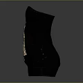 Unique Stylish Black Hat with Gold Checkered Pattern Accent Design