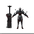 Armored Fantasy Warrior Characters With Intricate Armor Arrow Quivers Two Views Front Back