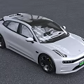 Modern White Electric Car Featuring Sleek Exterior Stylish Headlights And Alloy Wheels