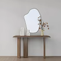 Modern Simple Decorative Table Porch Table Mirror 3d model