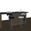 Modern Bar Chair Bar Stool Bar Counter 3d model