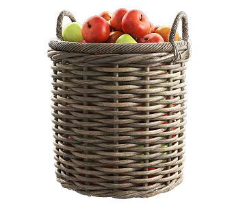 Rattan Fruit Basket Bamboo Fruit Basket Kitchen Fruit Basket Fruit Apple Storage Basket Rattan Storage Basket 3d model