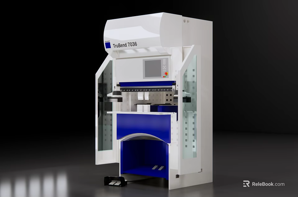 Industrial Safire 200 Equipment With Transparent Doors And Control Panel 3d model 