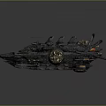 Futuristic Sci Fi Spaceship With Detailed Mechanical Structures And Glowing Accents