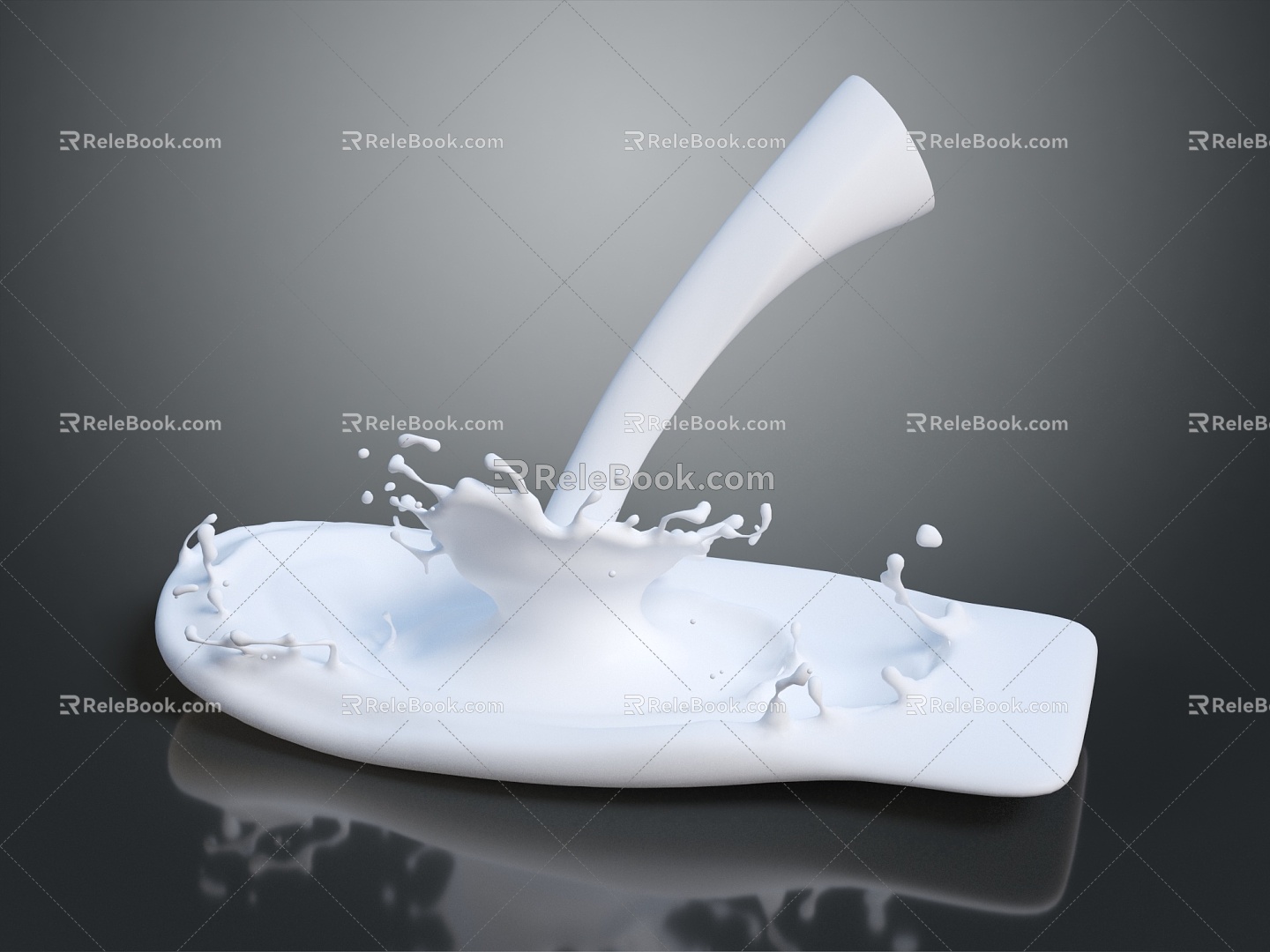 Milk Milk Splash Modern Milk Splash 3d model