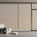 venetian blinds solid wood venetian blinds curtains 3d model